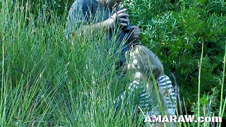 Sliding a big cock deep in Shana Spirit's anal hole with