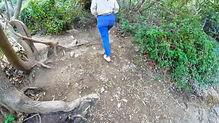 Amateur outdoor teen piss - She pisses in the nature, wearing fishnet stockings and no panties - Public fetish couple