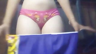 Asian girl at home alone and bored masturbates 14