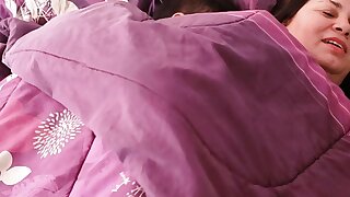Stepmom shares bed with hot stepson.. surprise for her