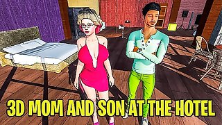 3D stepMom And stepSon At one's disposal The Hotel Room