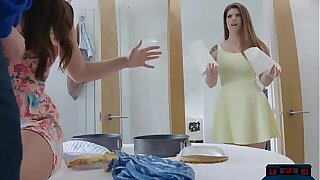 Housewife MILFs both cook a pie for the big dick neighbor